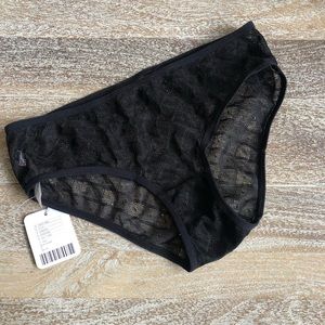 Urban Outfitters Black Sheer Keyhole Panty